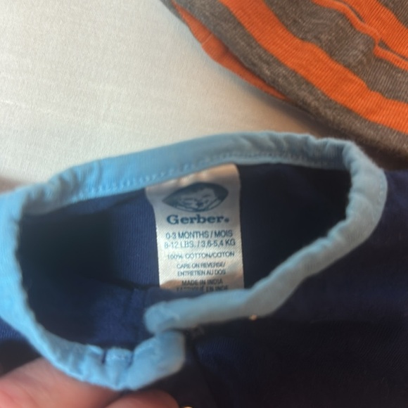 Gerber - Navy Blue Footie with Animal Friends and bonus hat - Picture 3 of 4